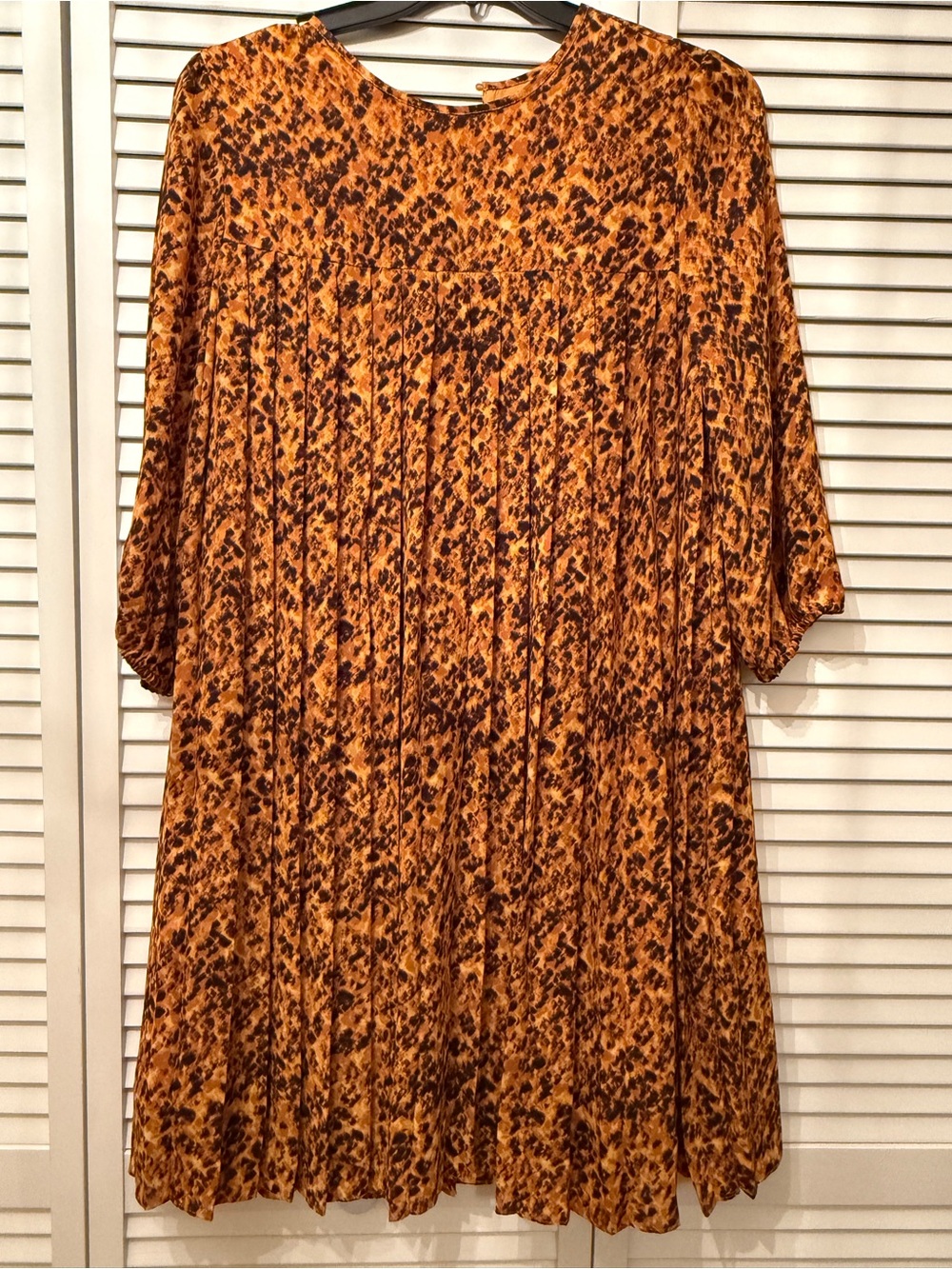 Nanette Lepore Yellow Gold Animal-Print Lined Dress - Picture 2 of 7